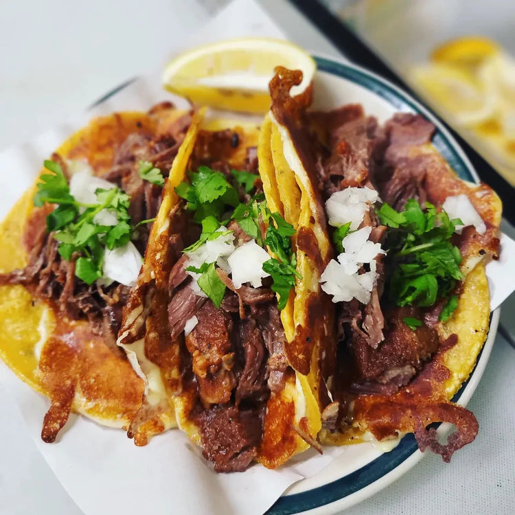 Birria tacos on a plate